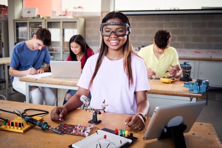 Looking,At,Camera,Portrait,Of,A,Young,Student,Wearing,Safety