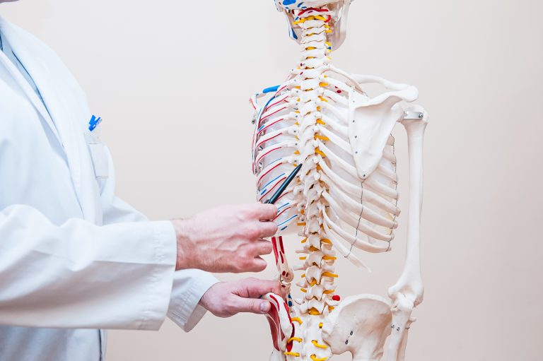 Closeup,On,Medical,Doctor,Man,Pointing,On,Thorax,Of,Human